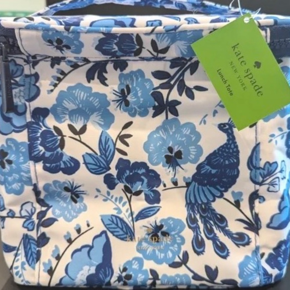 Kate Spade Peacock Floral Lunch Tote *HP* - Picture 3 of 8